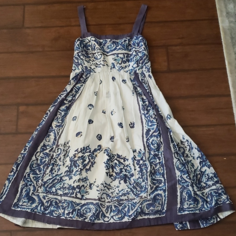 Anthropologie blue dress